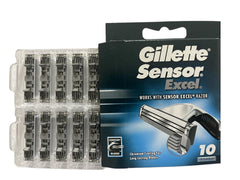 Gillette Sensor Excel close-up of twin blades and comfort strip for smoother glide