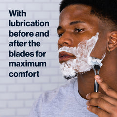 Gillette SkinGuard lubrication strip close view improving glide and comfort