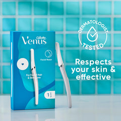 Gillette Venus blade cartridge detail showing protective guard for safety