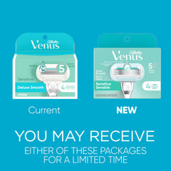 Gillette Venus close-up of five blades offering a smoother, closer shave