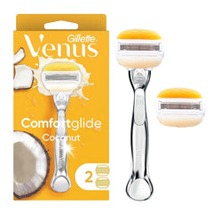 Gillette Venus front view showing blades and packaging for easy selection