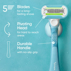 Gillette Venus handle close-up gel no-slip grip for steady control