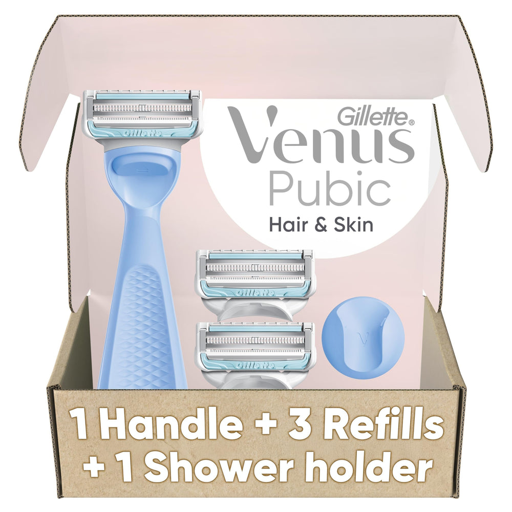 Gillette Venus front view of handle showing ergonomic grip and control