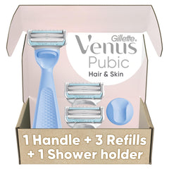 Gillette Venus front view of handle showing ergonomic grip and control