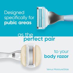 Gillette Venus precision trimmer back view for accurate edging