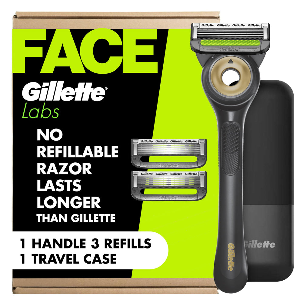 GilletteLabs handle front view showing ergonomic grip and precise control