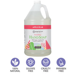 Ginger Lily Farms soap dispensed into hands illustrating effective cleansing and soft skin