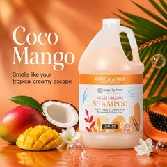 Ginger Lily Farms creamy coco mango lather demonstrating moisturizing texture