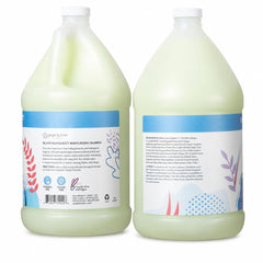Ginger Lily Farms label close-up highlighting natural ingredients and benefits for hair