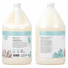 Ginger Lily Farms label close-up highlighting ingredients and cruelty-free badge