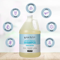 Ginger Lily Farms label close-up highlighting botanical ingredients and clean formula