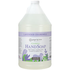 Ginger Lily Farms front label showing Lavender Chamomile scent and refill size benefit