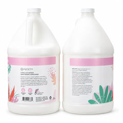 Ginger Lily Farms label close-up highlighting scent and vegan certification benefits