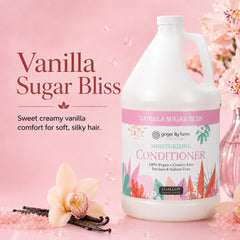 Ginger Lily Farms conditioner texture being poured showing creamy hydration benefit