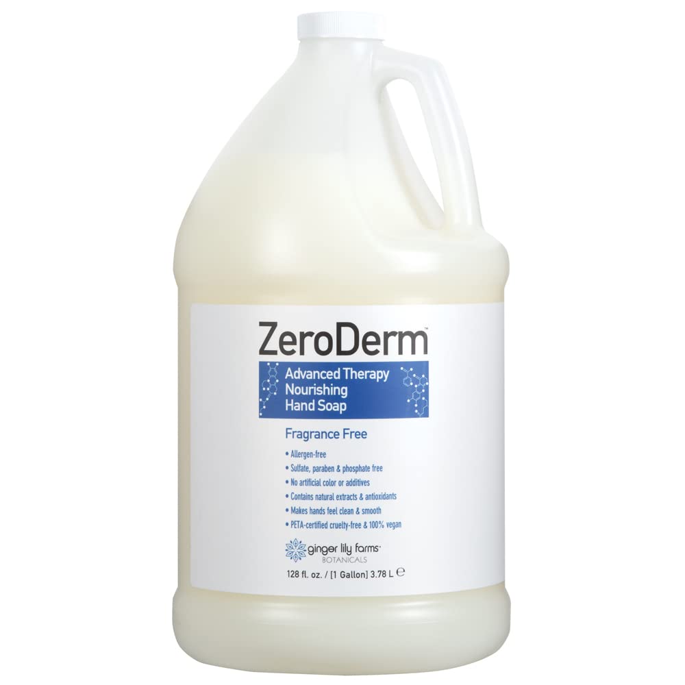 Ginger Lily Farms gallon bottle front view showing clean allergen-free packaging and ease of use