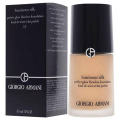 Giorgio Armani texture swatch showing silky consistency and luminous finish on skin