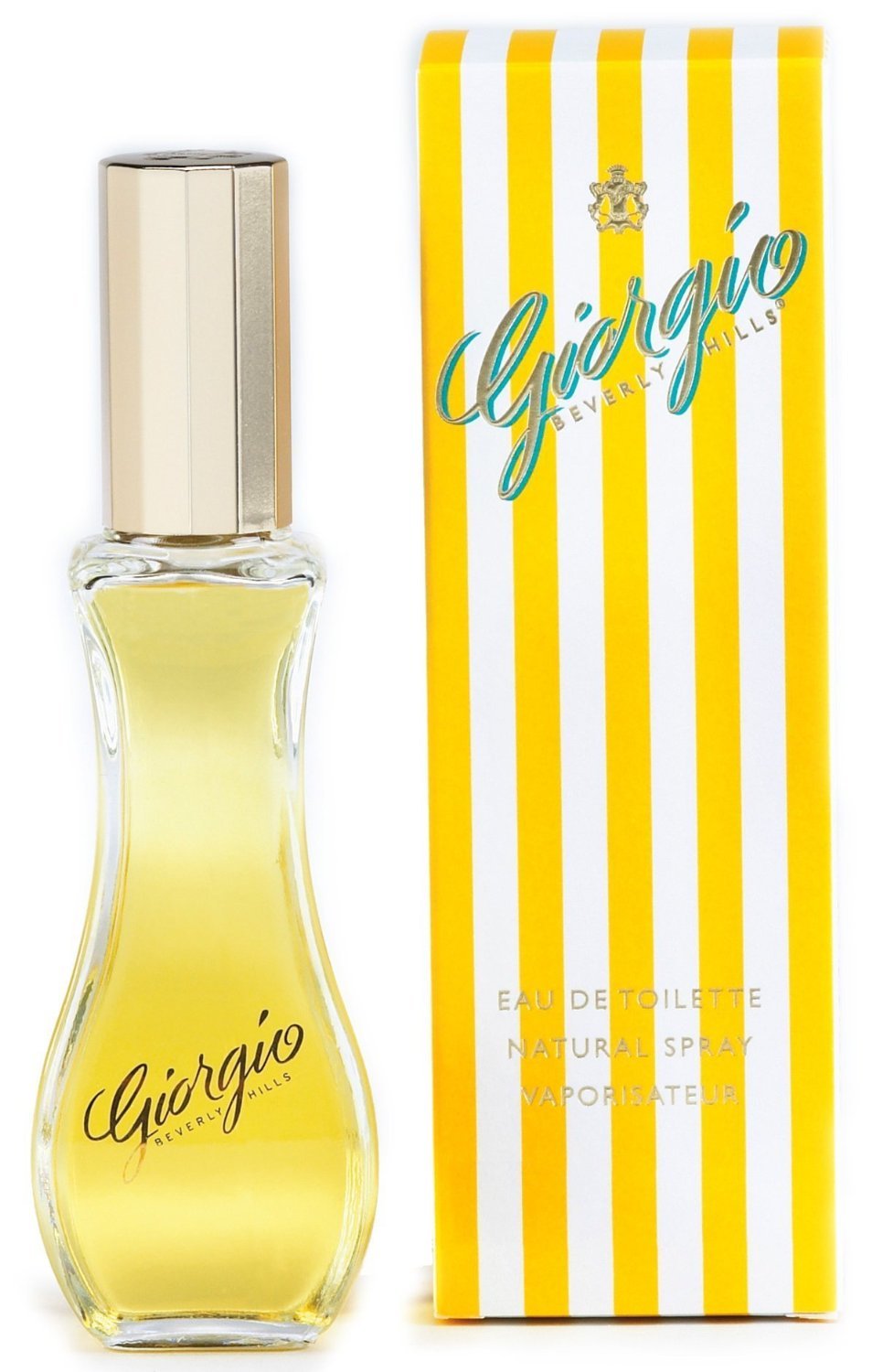Giorgio bottle front view showing packaging and classic glamour benefit