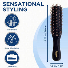 GIORGIO close-up of soft bristles preventing scalp irritation