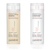 GIOVANNI front packaging showing the shampoo and conditioner duo and clear benefits