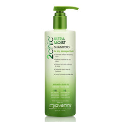 GIOVANNI front bottle showing label and moisturizing benefits for dry hair