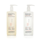GIOVANNI front packaging of 50:50 set showing dual 24 oz bottles and branding benefit