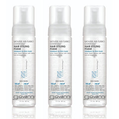 GIOVANNI front packaging showing 7 oz mousse and firm hold benefit