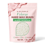 GIRLEARLE front packaging of 1lb white wax beads showing refill benefit