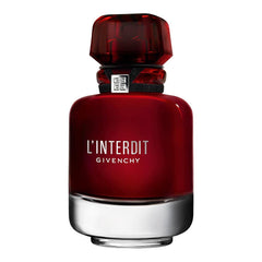 Givenchy L'Interdit Rouge spray applied at pulse point for lasting scent