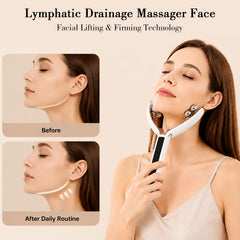 GJMJNNW face massager LCD display showing intensity and battery for straightforward control