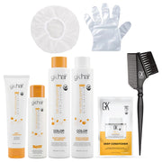 GK HAIR box front showing kit packaging and benefits for at-home smoothing