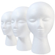 GliSun front view of three mannequin heads showing neat display and storage benefit