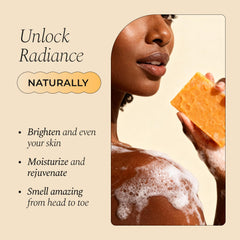 Glo Melanin soap bar texture close-up highlighting creamy lathering benefit
