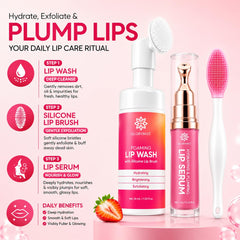 GloryMist foaming lip wash pump dispensing clean foam for makeup removal