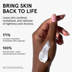 Glossier After Baume application on hand displaying immediate soothing benefit