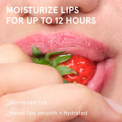 closeup of Glossier texture smoothing on skin with visible glossy moisture