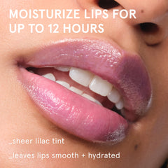 Glossier Balm Dotcom twist up texture visible for smooth glide and easy application