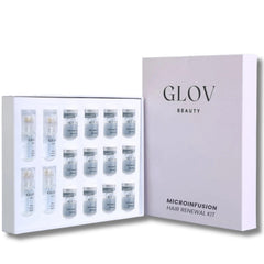 Glov Beauty kit front packaging showing complete micro infusion set benefits