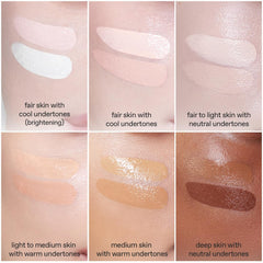 glow fingertip applying concealer to under-eye to warm product for effortless spread and natural look benefit easy use