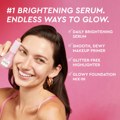 Glow Recipe poured serum on hand demonstrating dewy, non-greasy hydration