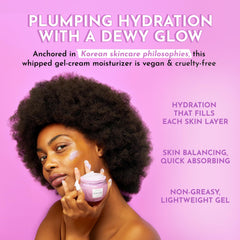 Glow Recipe open jar texture demonstrating lightweight gel-cream absorption