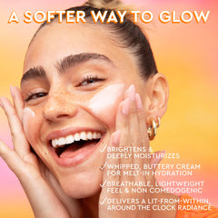 Glow Recipe refill pod open with cream dispensed demonstrating easy use
