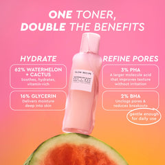 Glow Recipe watermelon splash emphasizing natural extract and refreshing hydration benefit