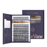 GlowVane packaging front view showing natural lash clusters benefit of organized storage
