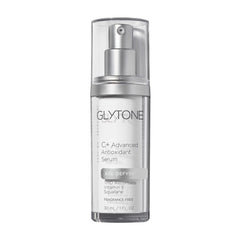 Glytone front packaging showing serum bottle and clear benefits
