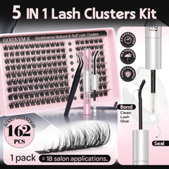 Goddvenus hands applying cluster lashes demonstrating easy DIY