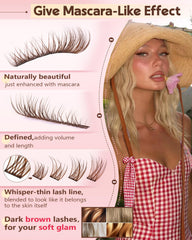 Goddvenus close-up of brown wispy clusters highlighting feathered texture blend