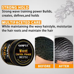 Goiple silky du-rag shown compressing hair for overnight waves