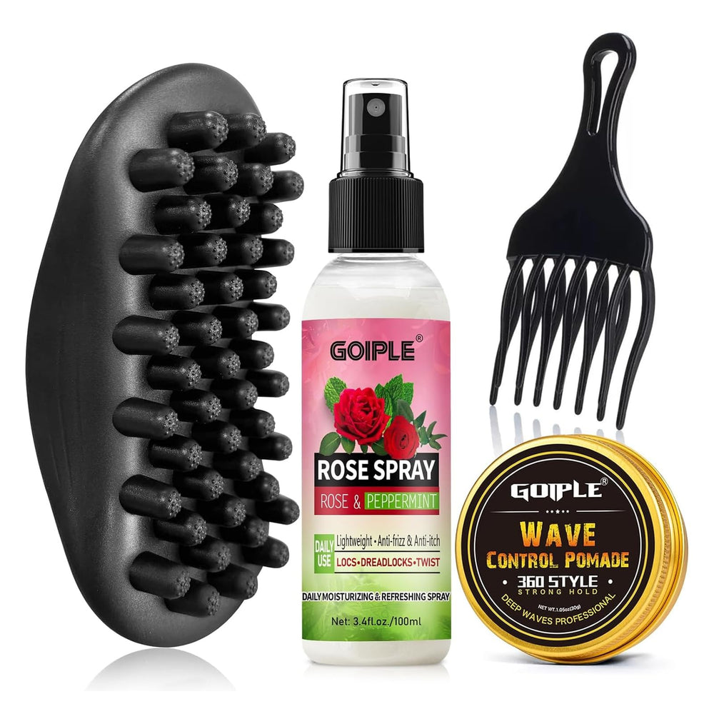 Goiple front packaging showing twist sponge tool and rose water spray benefits