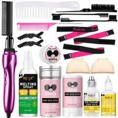 Goiple hot comb front view showing ergonomic handle and controls for comfortable styling