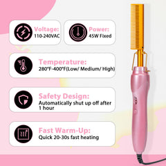 Goiple hot comb stored in anti-scald case for safe travel and heat protection